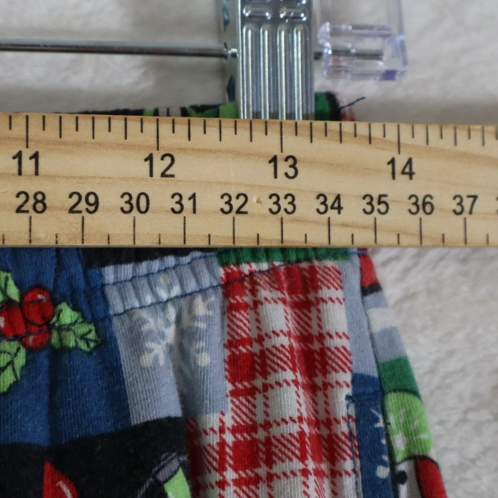 Holiday Time Men's S Christmas Pajama Pants Patchwork Print Red Truck Gingerbrea